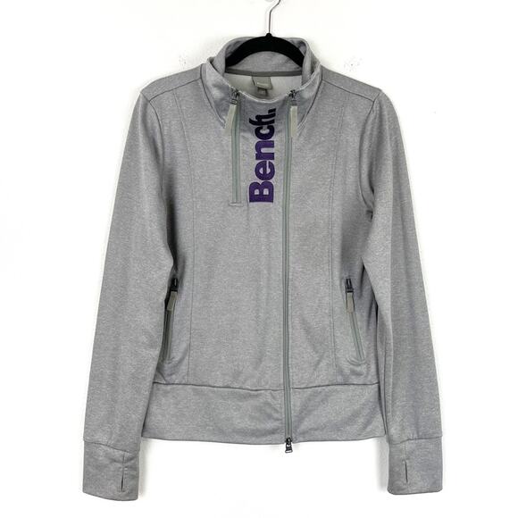 Bench Women’s Full Zip Sweatshirt Jacket High Neck Track Athleisure Large - Picture 1 of 7